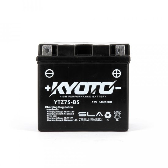 SLA Kyoto-accu's voor Piaggio 125 Vespa Primavera 4T 3V Iget 2016 tot 2017 YTZ7S-BS SLA / 12V 6Ah nieuw