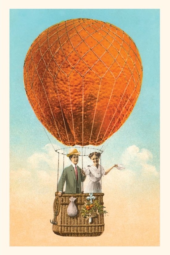 Pocket Sized - Found Image Press Journals-The Vintage Journal Couple in Orange Balloon