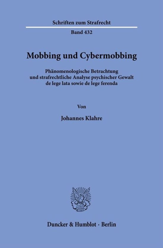 Mobbing Und Cybermobbing - cover