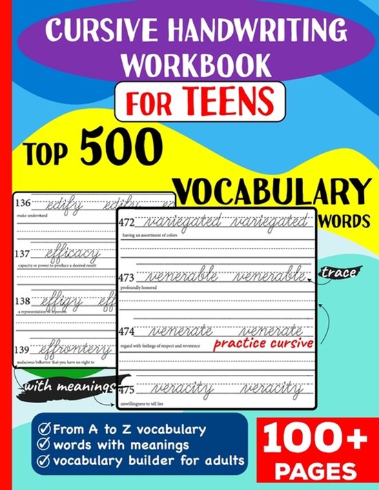 Cursive Handwriting Workbook for Teens - cover