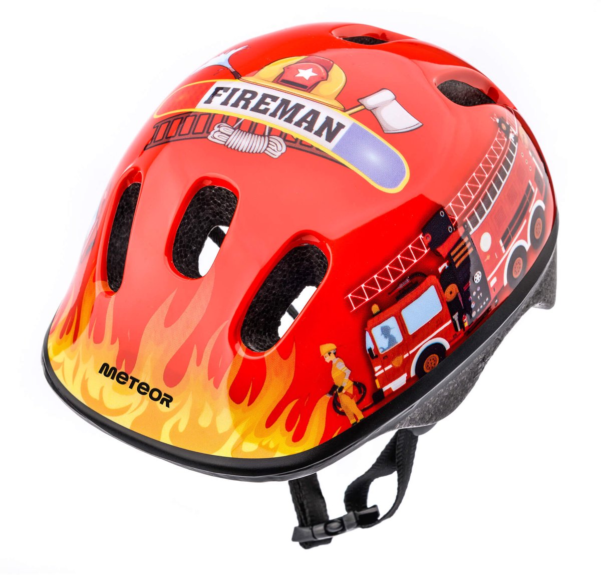 Meteor - Fietshelm - KS06 S 48-52 cm Firetracker - Veiligheid, Comfort, Stijl