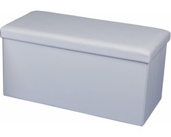 Zitbank in Wit - Compact & Comfortabel, 76 x 38 x 38 cm