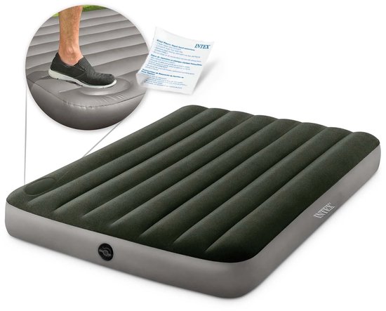 Intex Full Dura-Beam Downy Luchtbed met ingebouwde voetpomp - 191x137x25 cm