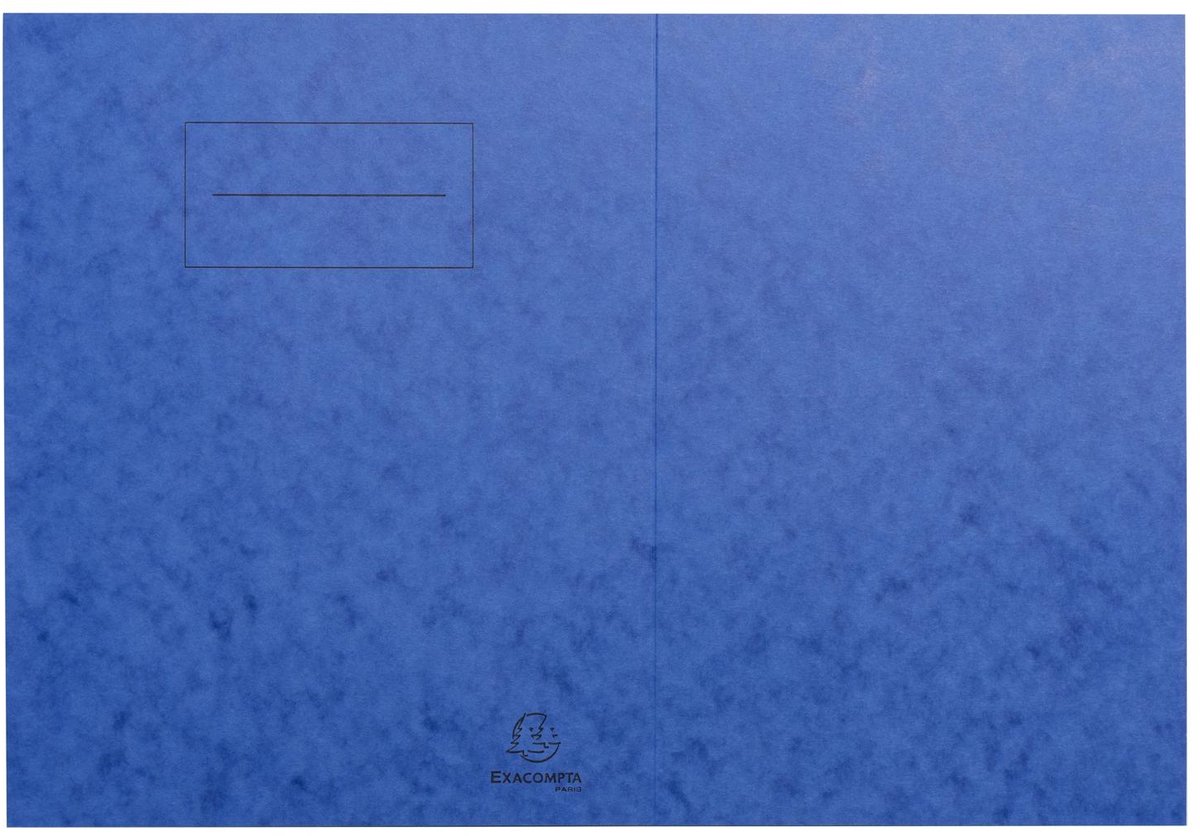 Exacompta 100x Schriftomslag in glanskarton 225g - 17x22 cm - Blauw - 32122E