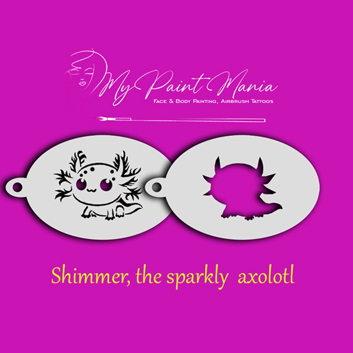 Schmink Sjabloon Shimmer De Fonkelende Axolotl