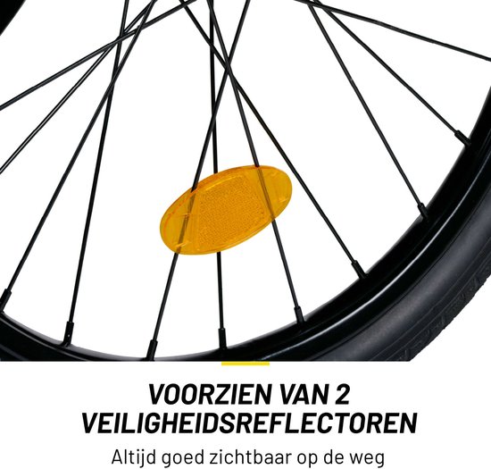 Dunlop Hondenfietskar - Fietskar Hond - Fietsaanhanger voor Honden tot max. 40 KG - Hondenkar Opvouwbaar - Hondenkar met Reflectoren en Verstelbare Regenhoes - Geel van Dunlop — afbeelding 5