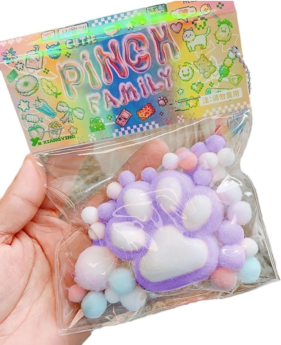 Squishy Patte De Chat Géante - Jouet Anti-Stress En Silicone Doux à Presser - Idéal Pour Détente Et Relaxation
