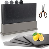 Planches à Découper Flexibles Vicloon - 6PCS, Antidérapantes, Avec Icônes Alimentaires