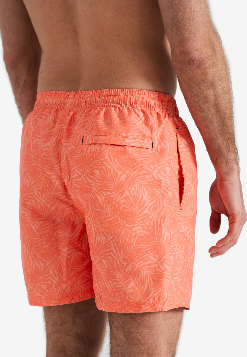 Happy Shorts Heren Zwemshort Palmbladeren Oranje Print — afbeelding 2