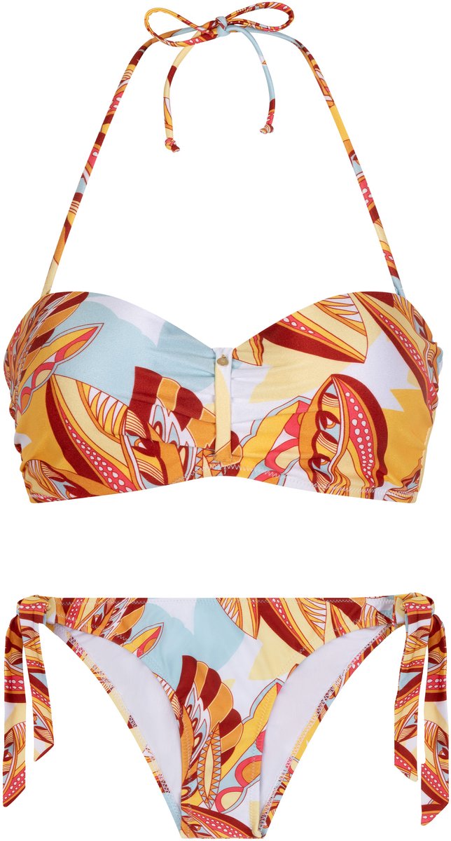 Bandeau Bikini Palm - Caribbean Sunrise - 38