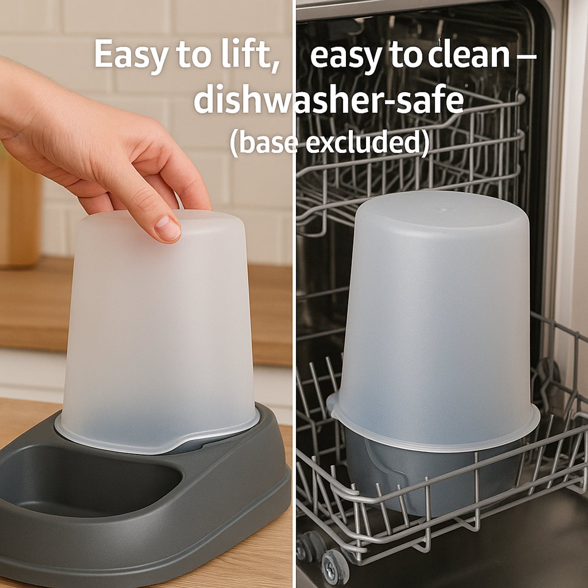 Flamingo Raja Voer- en Waterautomaat 2,5L Grijs - afbeelding 2