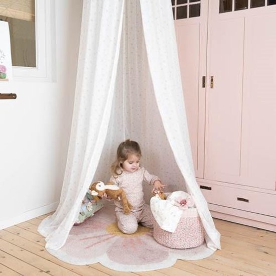 Little Dutch Klamboe - Maat - Klamboe kinderkamer Meisjes - Wit - Fairy Garden Blossom — afbeelding 4