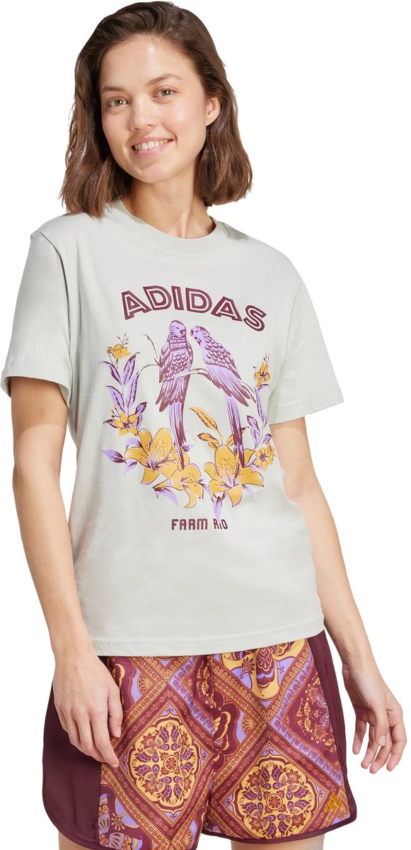 adidas Sportswear adidas X FARM Graphic T-shirt 2 Dames Grijs