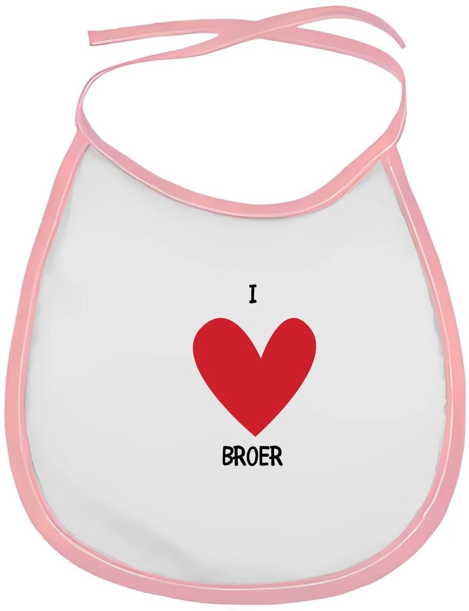 Akyol - ik hou van mijn broer slabbetje roze - Broer - broers - cadeau voor je broer - familie - hartje - love