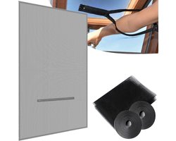 GLODI GOODS® 2-in-1 Raamhor en Dakraam Hor met rits – 180 x 150 cm – universeel horrengaas – vliegenraam insectenhor – incl. klittenband en snijmesje