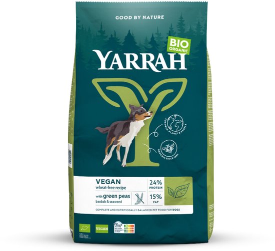 4x Yarrah Bio Hondenvoer Vegetarisch Tarwe Vrij 2 kg