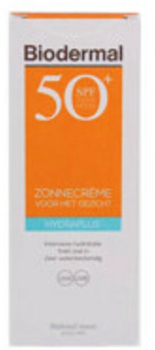 Biodermal Zonnecrème Gezicht Hydraplus SPF 50+ - 3 x 50 ml - Voordeelverpakking