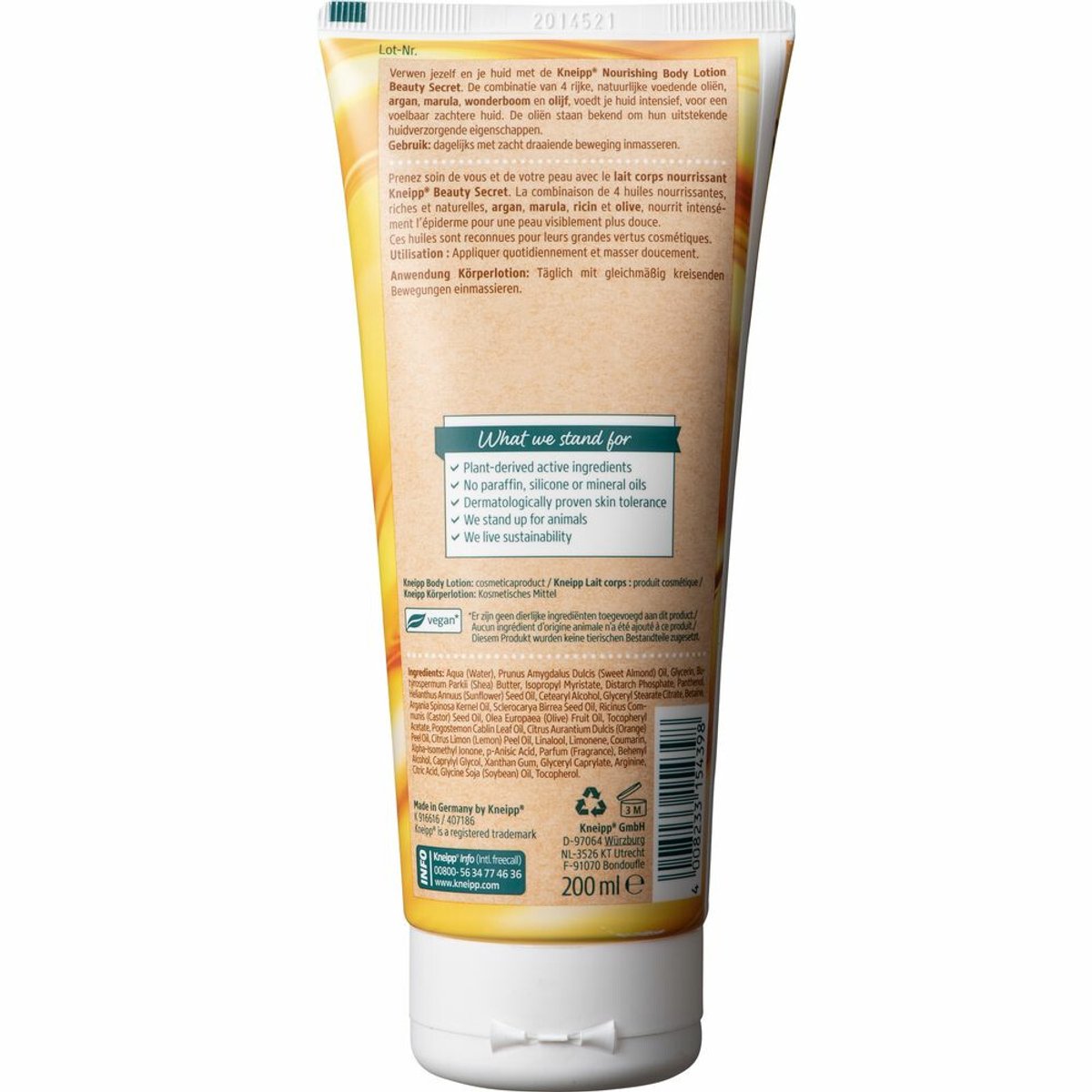 Goedkoopste 3x Kneipp Bodylotion Beauty Secret 200 ml