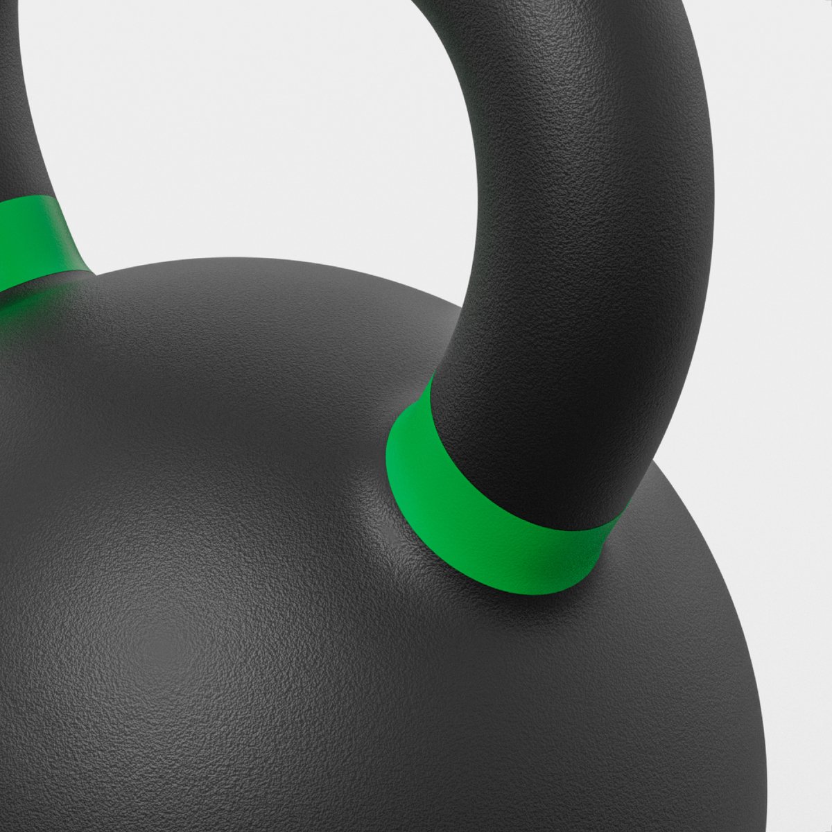 ZEUZ Kettlebell 24 KG – Gewichten voor Fitness & CrossFit - Conditie & Krachttraining – Gietijzer – Groen – foto 4