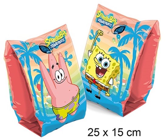 Bestway Kinder zwembandjes / zwemvleugels - SpongeBob - 3-6 jaar - 25 x 15 cm - pvc - zwembad - zwemmen
