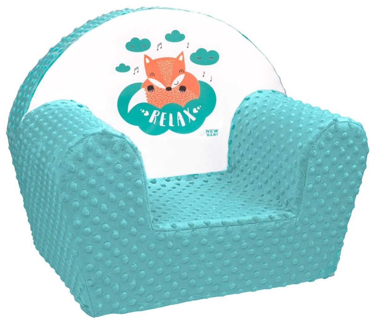 NEW BABY - Zitzak - mintgroene babystoel van minky-stof met afneembare hoes - kinderstoel - peuterstoel - zitkussen - speelstoel - zitzak