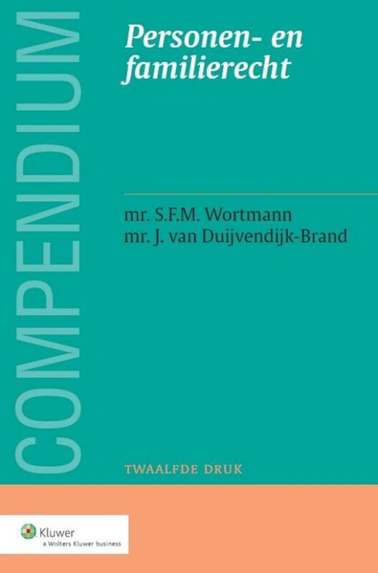Compendium van het personen- en familierecht - cover