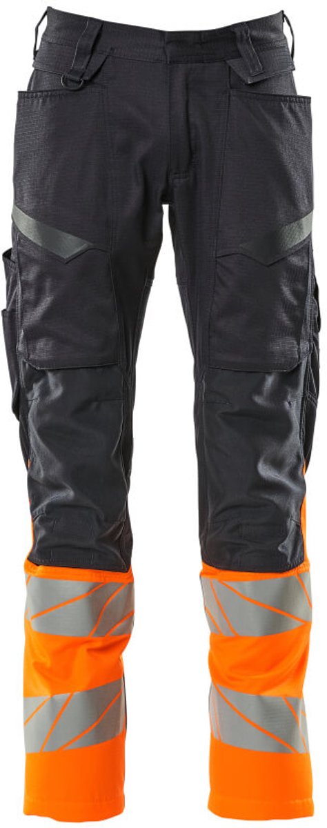 Mascot Accelerate Safe Broek met kniezakken 19679-236 - donkermarine/hi-vis oranje - C58 - 76
