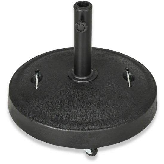 Parasolvoet – Parasol voet – Parasolvoet op wielen – Parasolvoet verrijdbaar – 23,5 Kg – Zwart