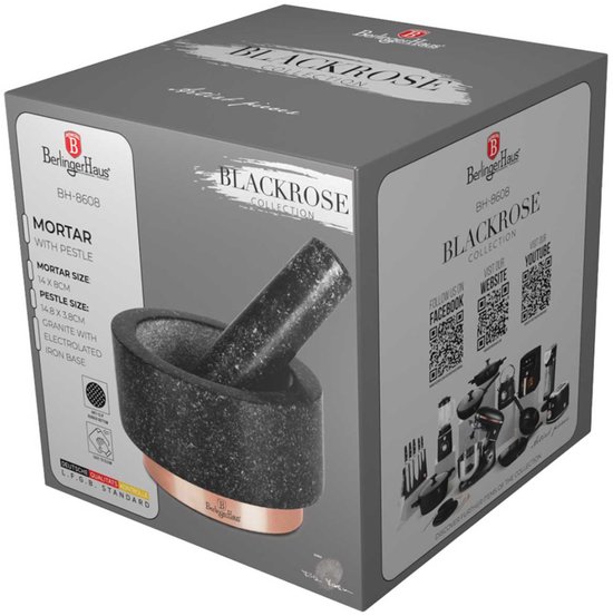 GRANIET MORTEL BERLINGER HAUS BH-8608 Ø14cm ZWARTE ROOS — afbeelding 5