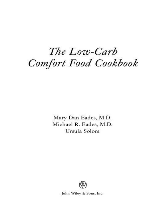 The Low-Carb Comfort Food Cookbook - cover