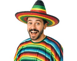 Vegaoo - Veelkleurige Mexicaanse sombrero voor volwassenen
