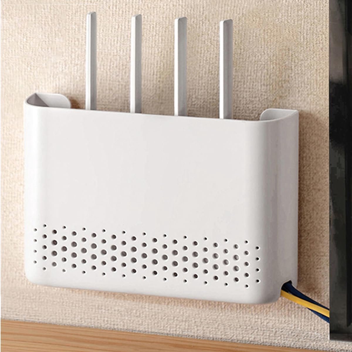 Wandmontage Wifi Router Opbergdoos - Kabel Organizer voor Netwerkapparatuur