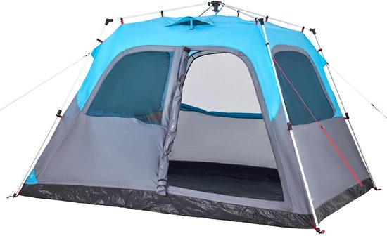 vidaXL - Koepeltent - 6-persoons - snelontgrendeling - blauw van Vidaxl — afbeelding 2