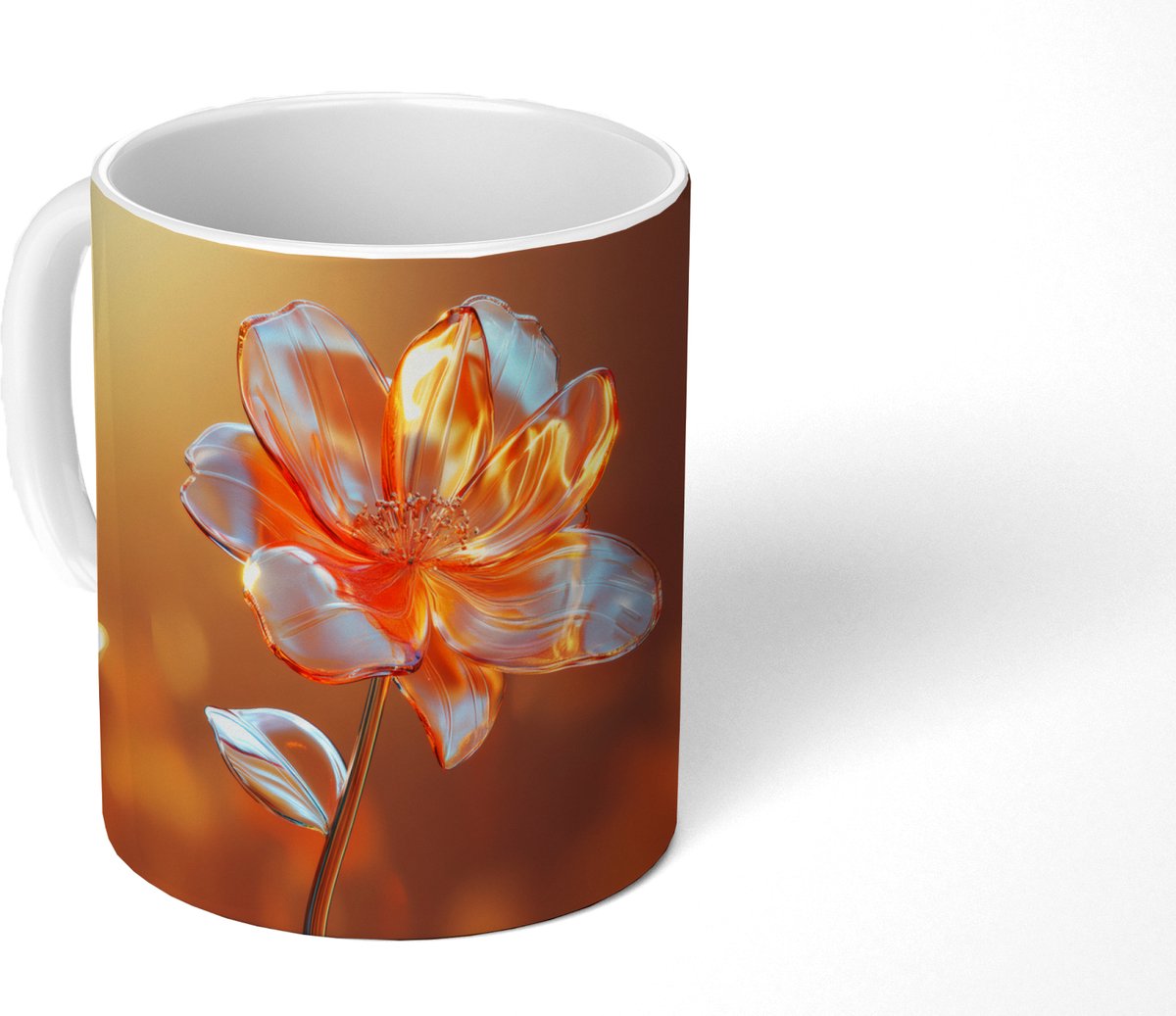 Mok - Koffiemok - Glazen - Bloem - Zonlicht - Mokken - 350 ML - Beker - Koffiemokken - Theemok