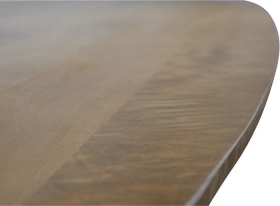 Table à manger ovale danoise en bois de manguier Colorado 260x110 cm