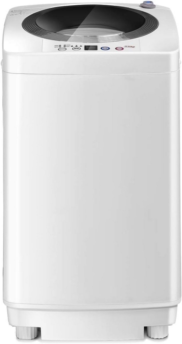 Compacte Volautomatische Wasmachine 2-in-1 met Afvoerpomp en Lange Slang