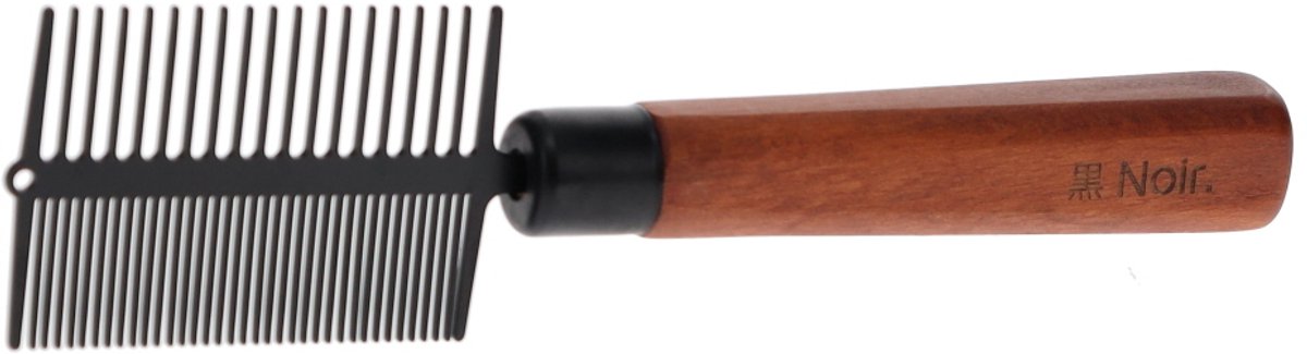 Noir. Japandi dubbele ontwarkam 21,5x5,5x2cm bruin