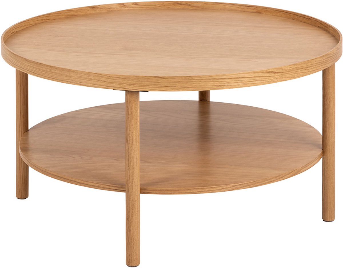 Salontafel Veerle Naturel Ø80x42cm Eiken - Giga Living