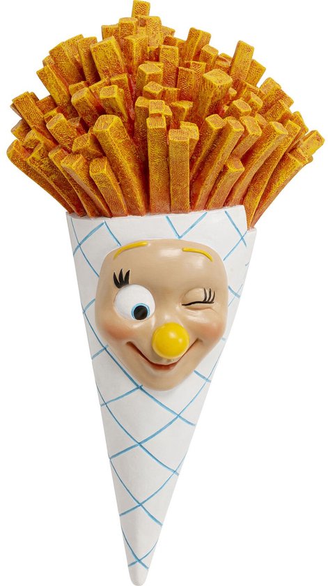 Wanddecoratie frietjes kegel 46cm Kare Design