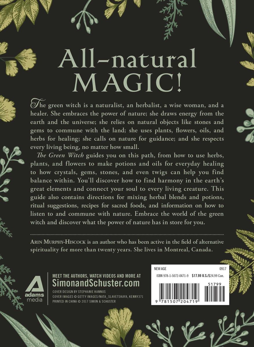 ISBN The Green Witch, Anglais, Couverture rigide, 256 pages - back cover
