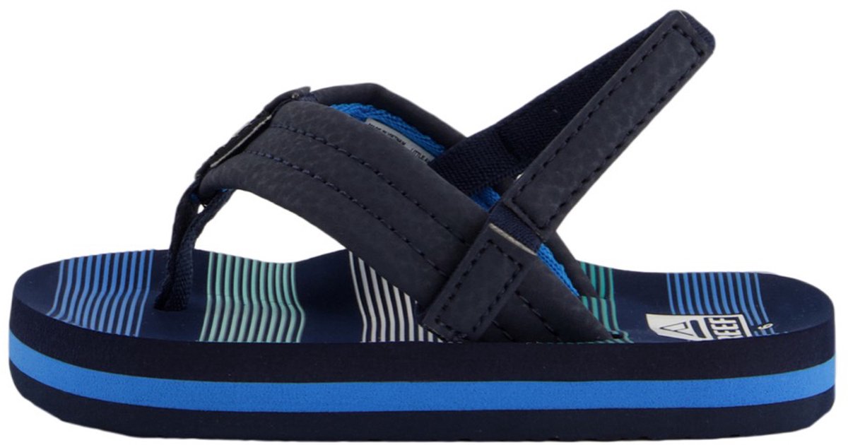 Reef Little Ahi Sandalen Leicht flexibel und mit Fersenriemen Deep Sea Stripes