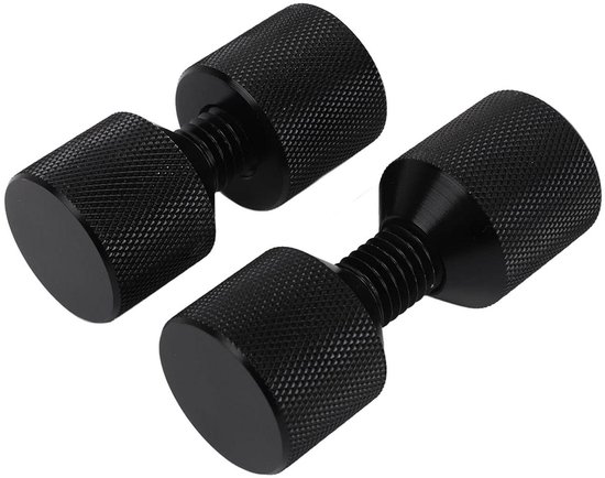 4 Stuks Aluminium Flens Twee Gat Pennen 1-1/8 Inch Twee Gat Uitlijnpennen 1 58 Inch Afneembare Flens Zwart