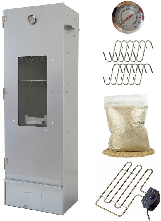 Eurocatch - Rookoven Set - Big One- met Elektrisch Spiraal - Thermostaat - Rookmot 4 liter