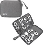 MR. PANACHE Kabel Organiser - Kabel Organiser Tas - Kabel Organizer - Kabel Organiser Etui - Kabeltas - Opbergtas Kabelorganizer - Perfect voor eReaders, Opladers en Elektronica Accessoires - Waterafstotend - Grijs