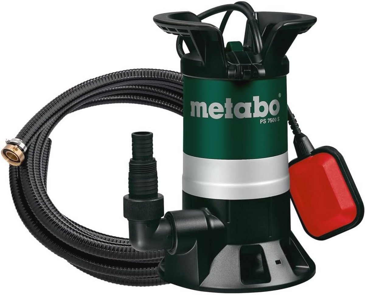 Vuilwaterdompelpomp met afvoerset - 450W, 7500l/u, 5m opvoerhoogte