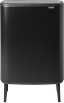 Brabantia Bo Touch Bin poubelle 3 x 11 litres avec 3 seaux intérieurs synthétiques - Mineral Concrete Grey
