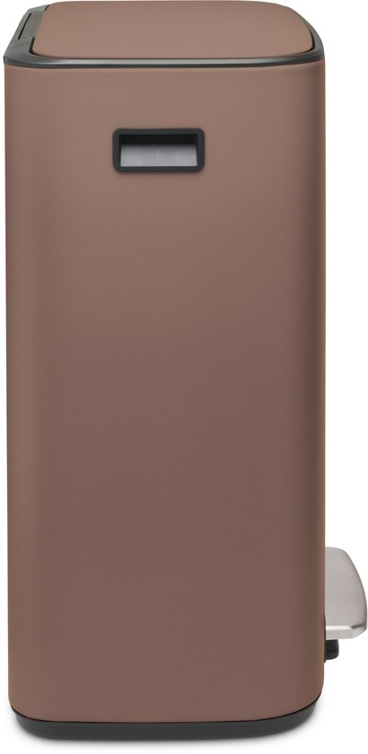 Prullenbak Brabantia Bo - 2 x 30 l - Tri sélectif - Taupe Satiné