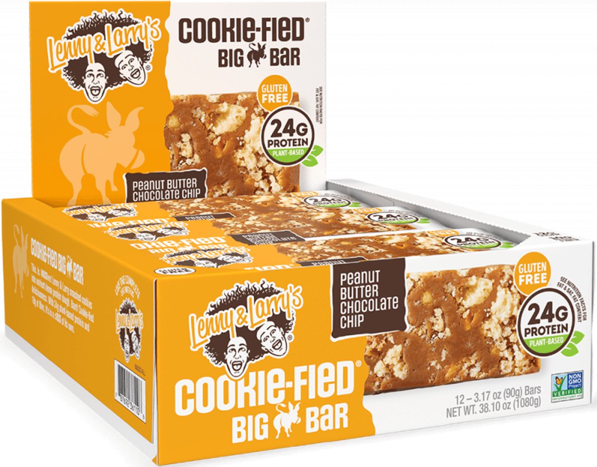 Lenny & Larry's The Complete Cookie-fied Big Bar (12x90g) Peanut Butter Chocolate Chip - Repen - Eiwit Repen