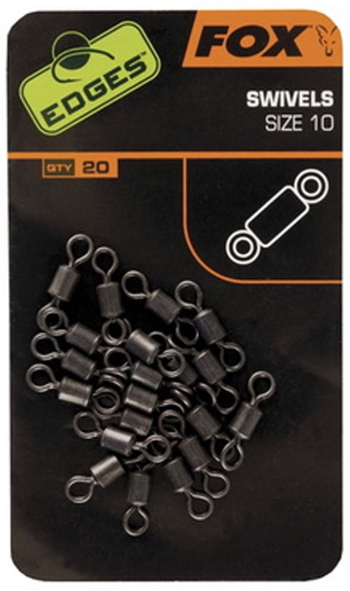 Fox Edges Micro Rig Swivels - 20st - Zwart van Fox — afbeelding 5