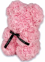 ROSEBEWU Rozenbeer - roze teddybeer 25 cm Hugz Teddy Flower